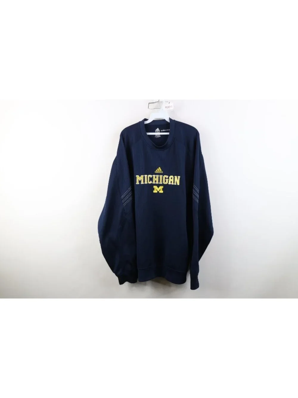 Adidas Mens 2XL XXL Team Issued University of Michigan Football Sweatshirt Blue